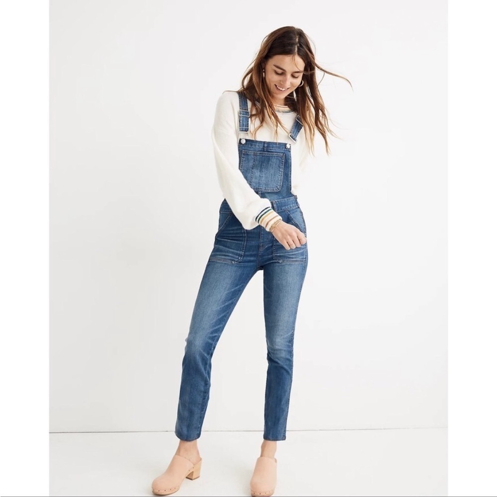 Madewell Skinny Overalls in Jansing Wash